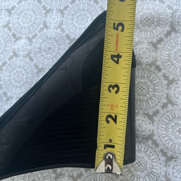 COACH NELA wedge canvas suede penny loafer - Picture 6 of 9